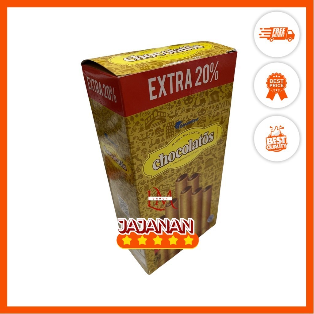 

Gery Chocolatos Wafer Stick 1000 1 Box Isi 20 pcs @18gr Jajanan Termurah