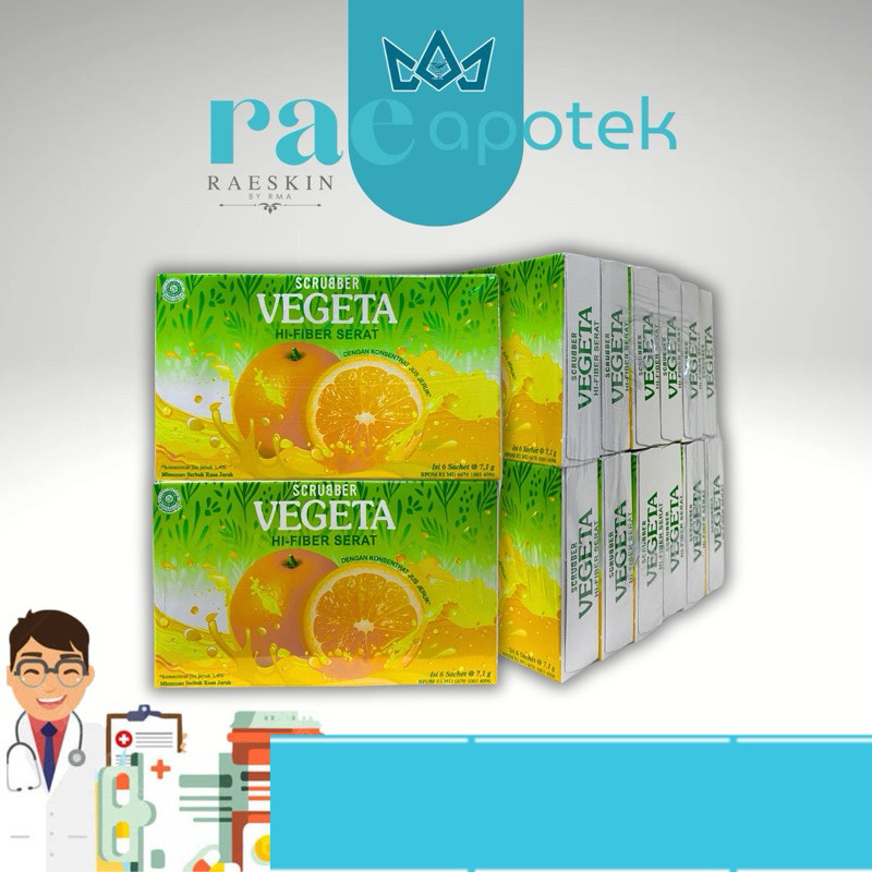 Scrubber Vegeta Jeruk 6's / Vegeta Herbal Jeruk