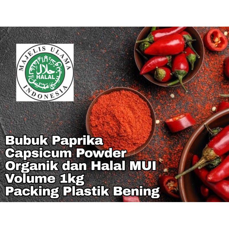

Bubuk Paprika 1kg Capsicum Powder Halal Organik murah