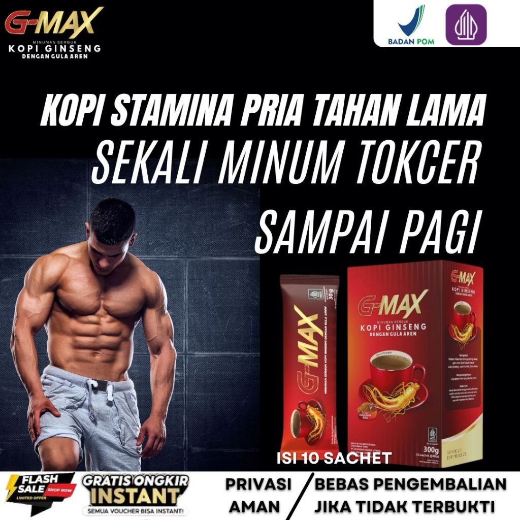 

GMAX COFFE minuman kopi penambah stamina pria kuat tahan lama bpom