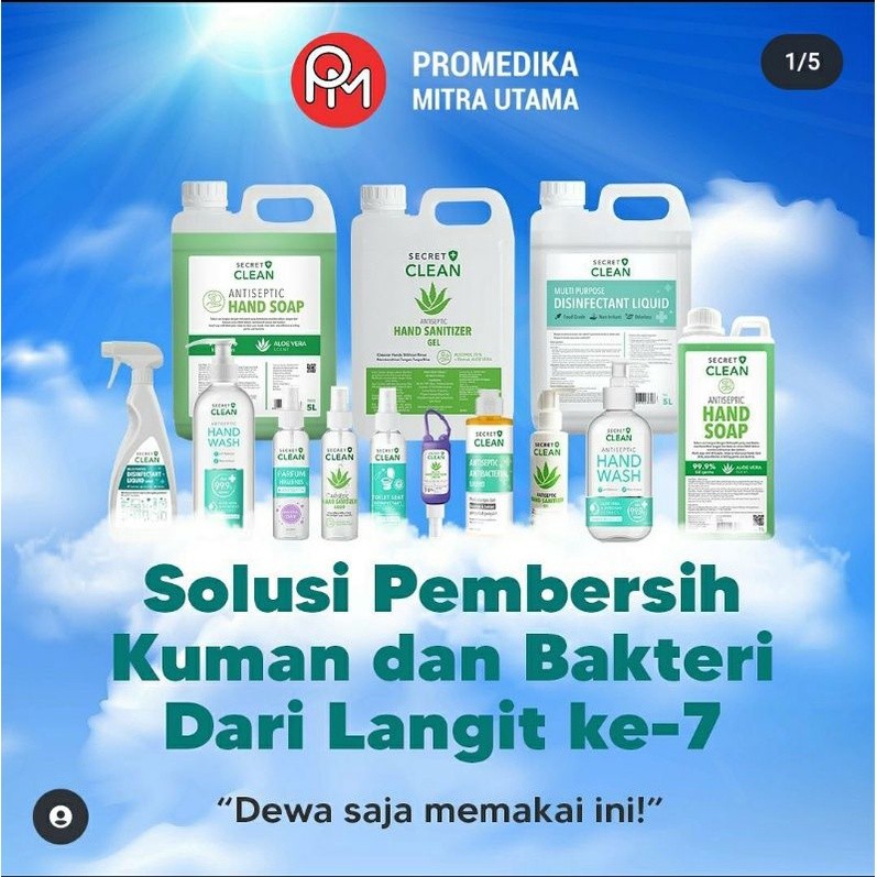 Hand Sanitizer Secret Clean 5 liter gel dan cair | Cairan Antiseptik