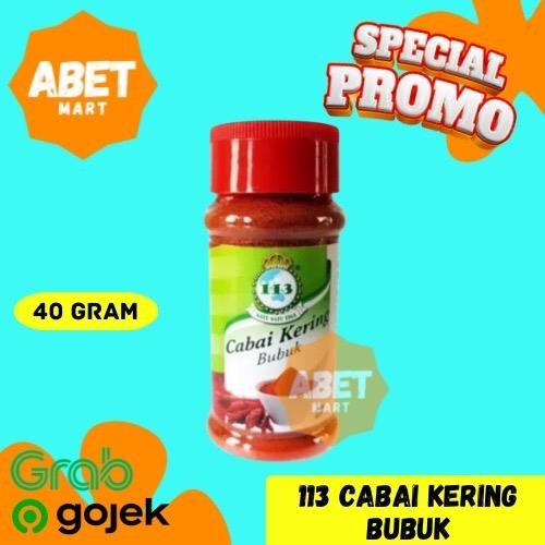 

113 Cabai Kering Bubuk 40Gr - 40 Gram Gr Powder Spices Chili Dry Toples Pak Pcs Dus