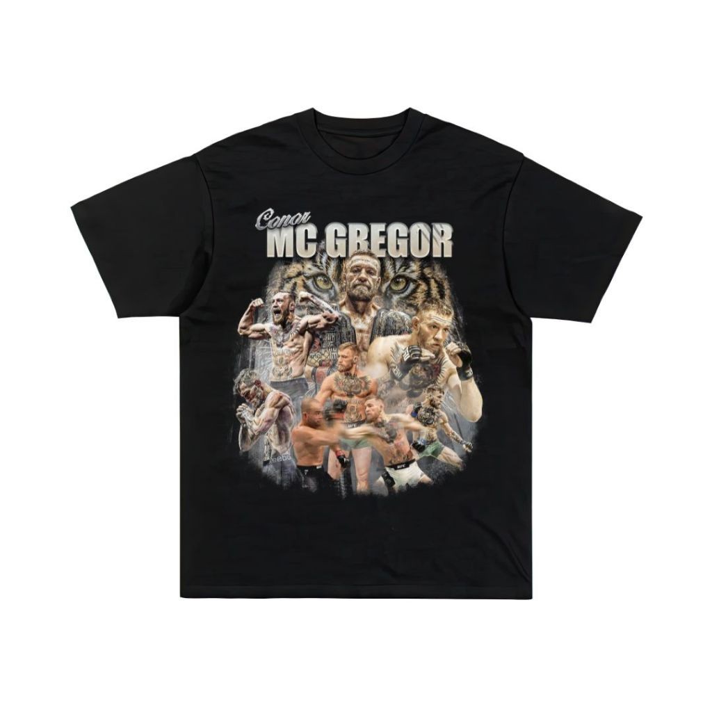 Psycho Crucify "The Notorious Conor McGregor" Reguler T-Shirt | Black | Kaos Conor McGregor | Kaos U