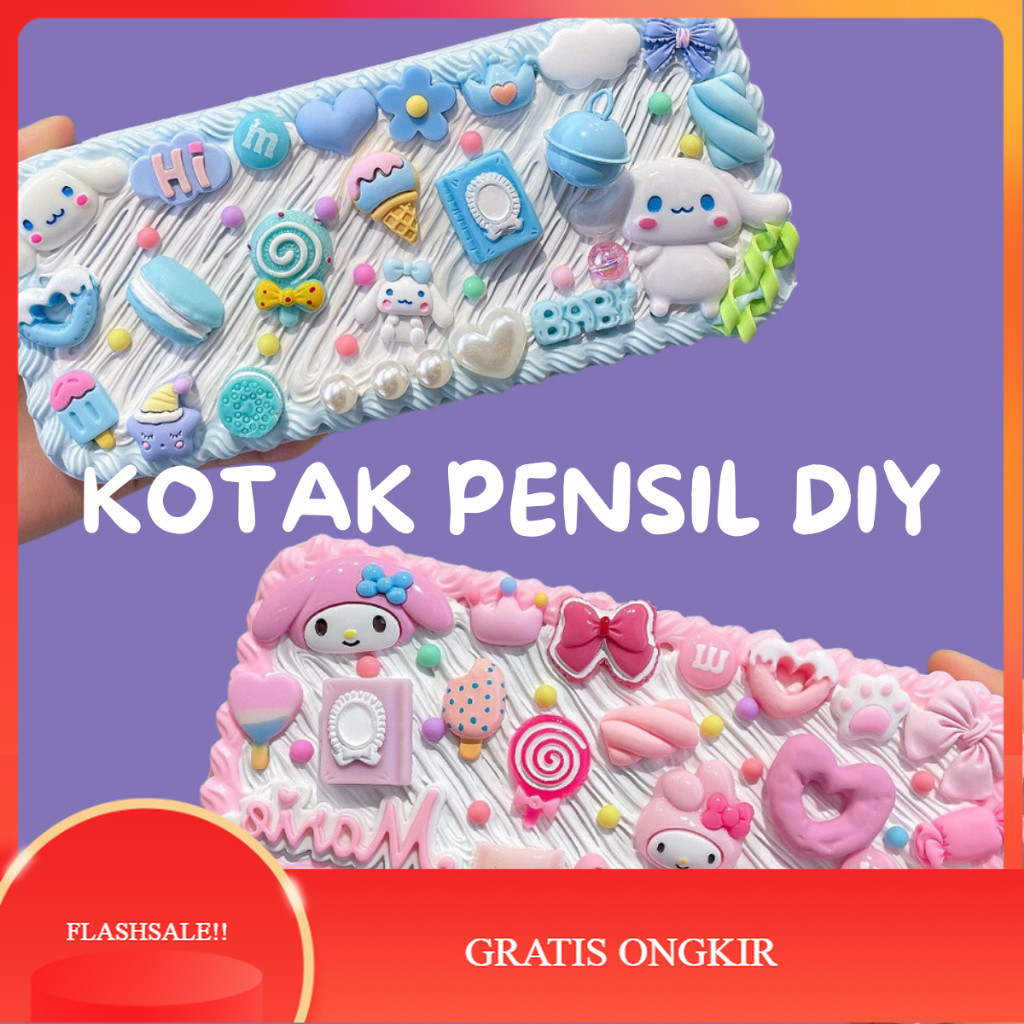 

【AGNES_ID】SALE!! Kit Kotak Pensil DIY / DIY Deco Cream Kit / DIY Pencilcase / DIY Kotak Pensil / Cream Glue Set / Tempat Pensil Menghias / DIY Kit Kotak Pensil / Deco Cream Clay Pencil Box