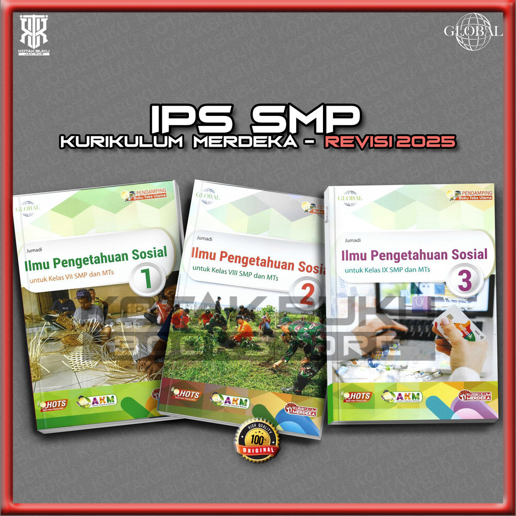 [ TS ] Buku IPS Kelas 7 8 9 SMP 
 Kurikulum Merdeka / IPS SMP / Tiga Serangkai / Revisi Tiga Serangk