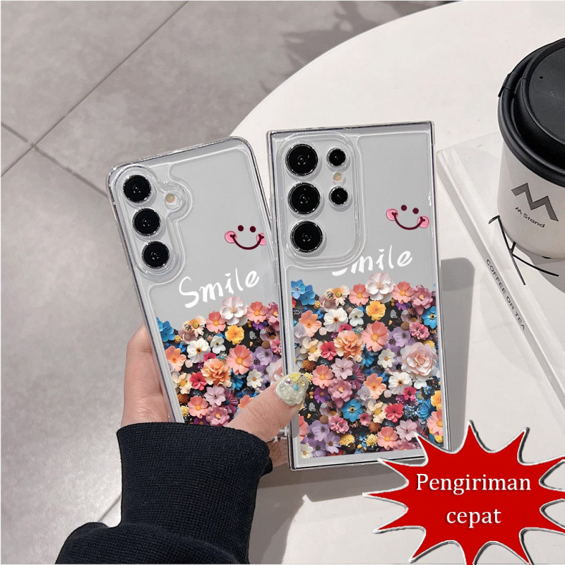 Cewek Bunga Aesthetic Anti Kuning Case Samsung S25 Fe S25 Ultra S23 Fe S24 Fe S20 Fe M23 M55 Note 20