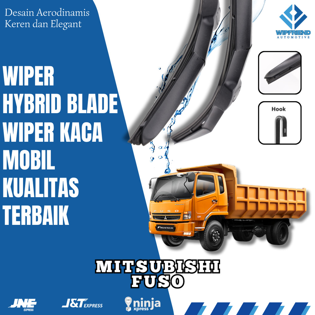 Wiper Mitsubishi Truk Fuso Model Hybrid 1  Tanpa Rangka Besi