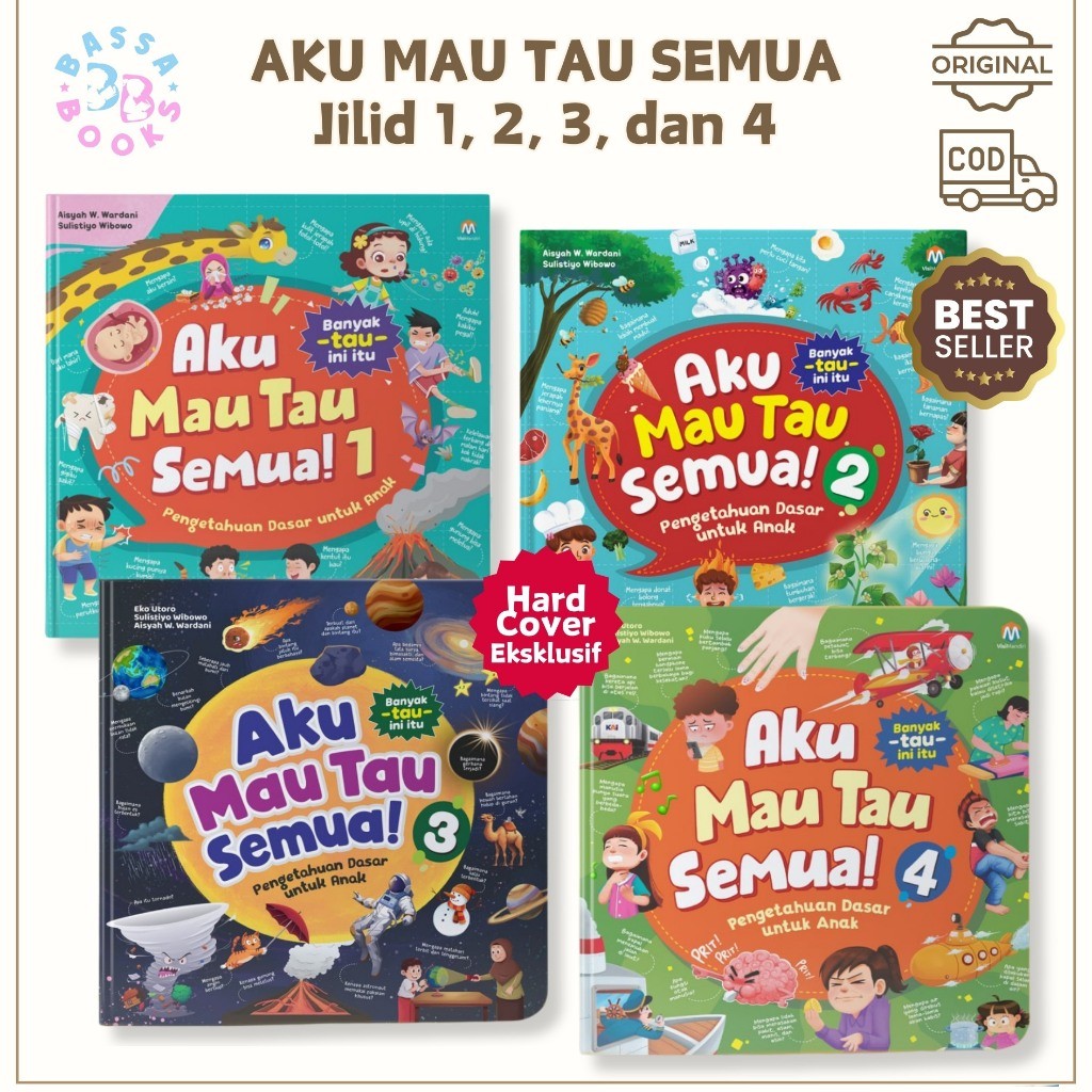 

[Ready Stock] Aku Mau Tau Semua Jilid 1 2 3 4 Ziyadbooks / Buku Bacaan Anak TK SD Hard Cover Berwarna Alam Semesta [ Bassa Books Bassabooks ]