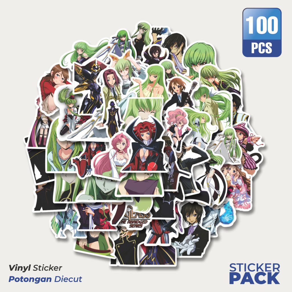 

Stiker Vinyl Sticker Anime Code Geass (Kōdo Giasu) Waterproof Aesthetic- Untuk Laptop, Motor, dan Helm - Paper Stationery Pack