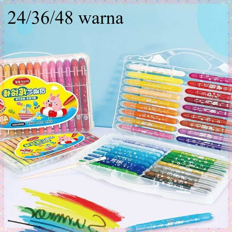 

Grasp Crayon Set 48 Warna Silky Crayon Water Soluble Crayons Krayon Licin Grasp