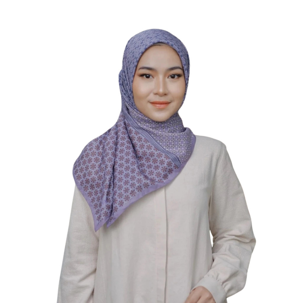 CUCI GUDANG AURENXA SCRAFT ZOYA - Kerudung Hijab Segi Empat Scarves Motif Voal Printing Promo Diskon