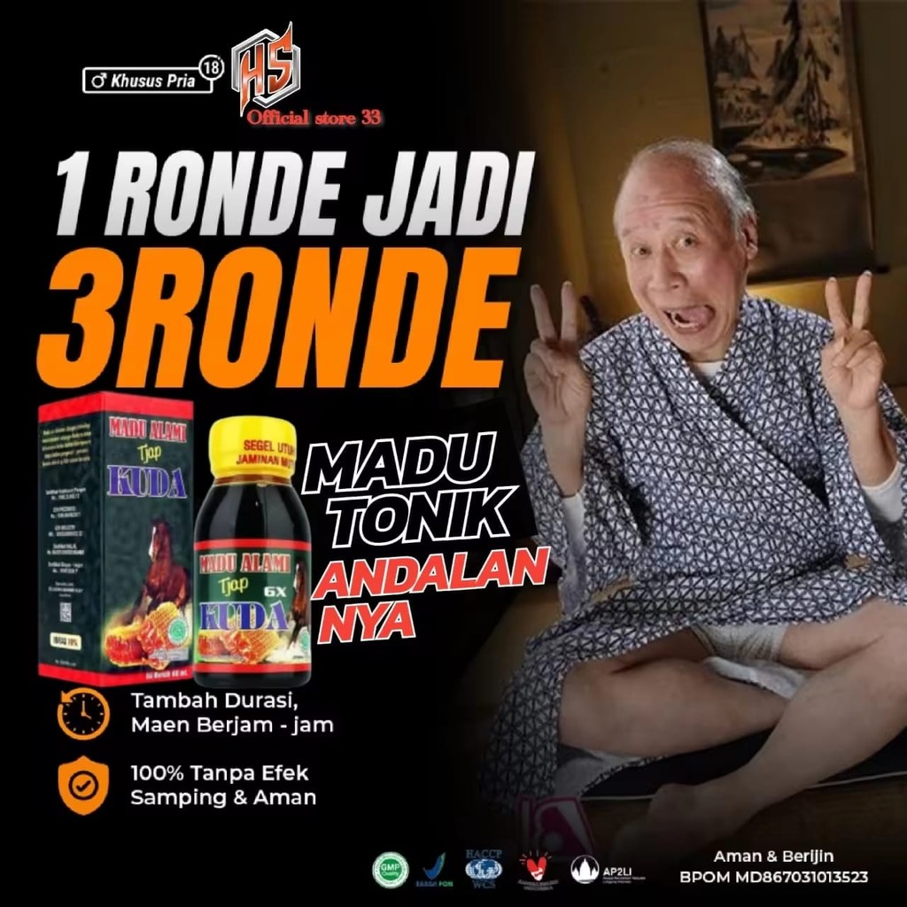 Madu Tonik Alami Herbal Cap Kuda 6X 100% Original / Madu Super Tonik Tjap Kuda / Madu Tunik