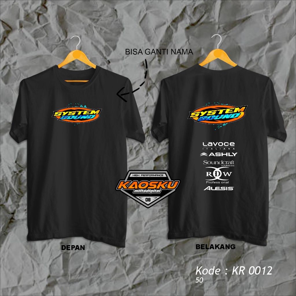 Kaos Distro System Sound | Tshirt Best Seller | Desain Sound System | Bisa Costum Nama