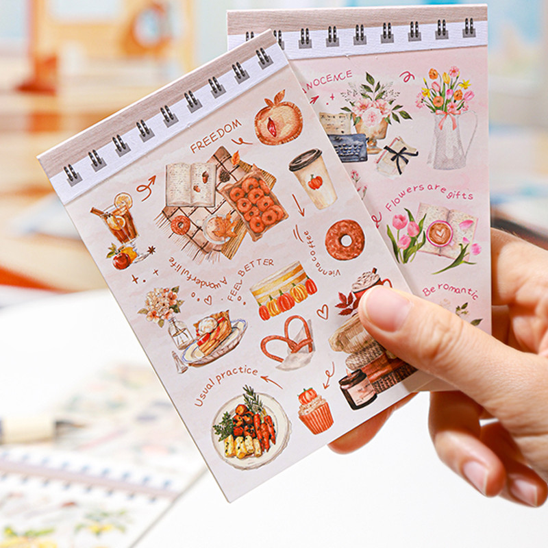

Mr Paper 18Pcs/bag Life Note Series Die-cut Sticker Book Creative Handbook Material DIY Calendar Card Album