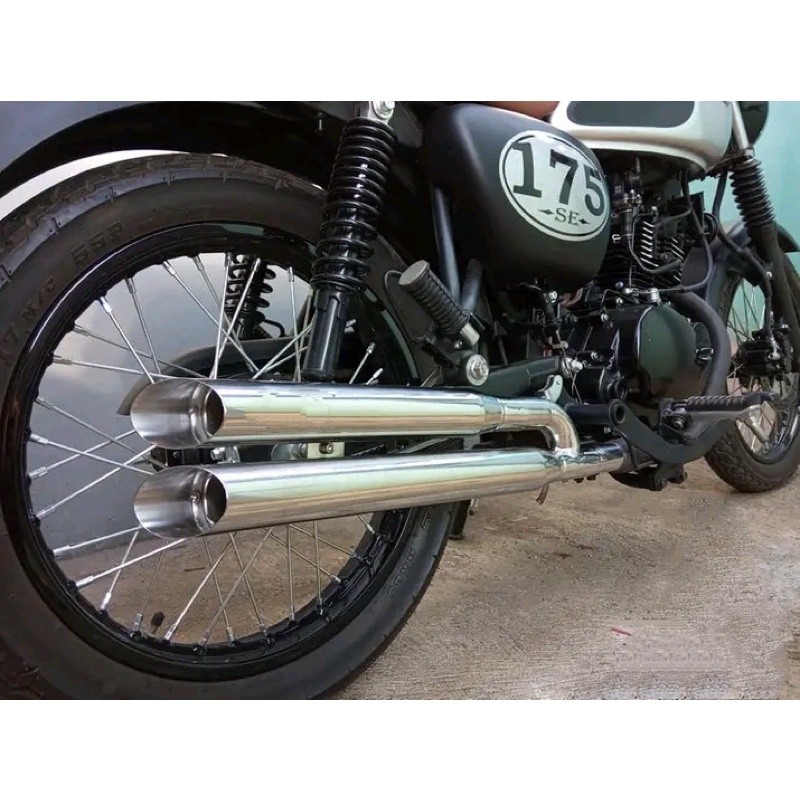 KNALPOT BAMBU RUNCING DOUBLE KAWASAKI W175