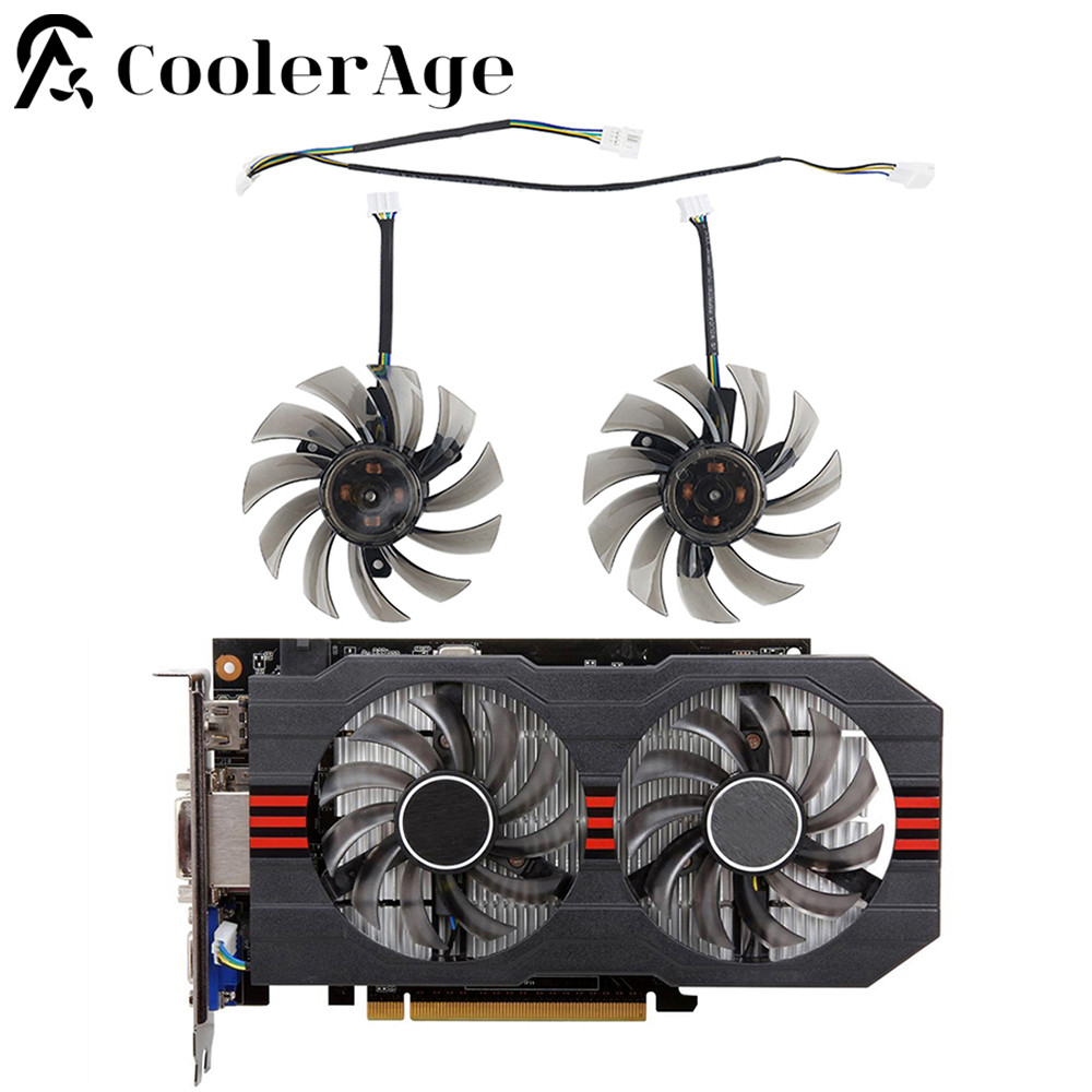 75MM FD7010H12S 12V 0.25A Video Card Fan For ASUS R7 260X GTX 1050Ti 660 760 750Ti Graphics Card Rep