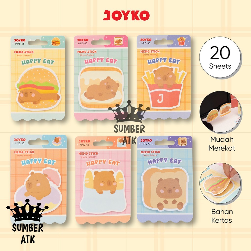 

Memo Stick JOYKO Sticky Note Kertas Memo Memo Tempel MMS-43 Happy Eat