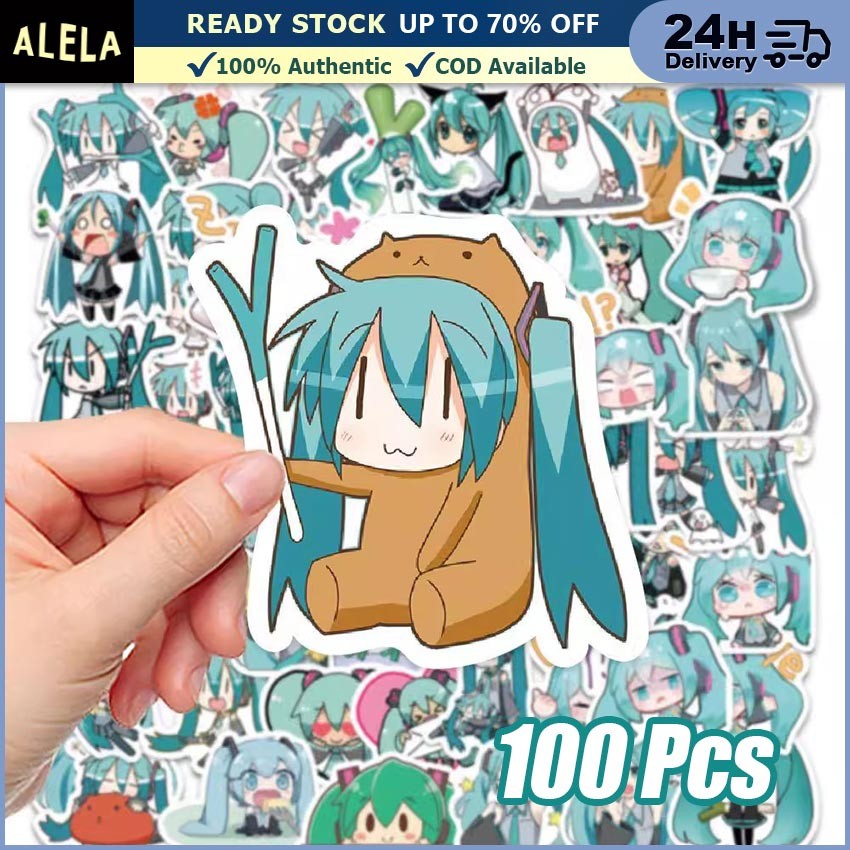

Stiker Kartun Hatsune Miku Vocaloid Paper Vinyl Waterproof Sticker Aesthetic Buku Journal Koper