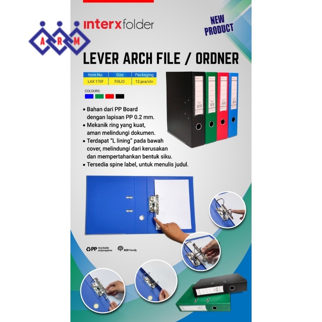 

ORDNER F4 FOLIO INTER X / ORDNER INTER X PUNGGUNG 7CM LAF 170F Best Seller