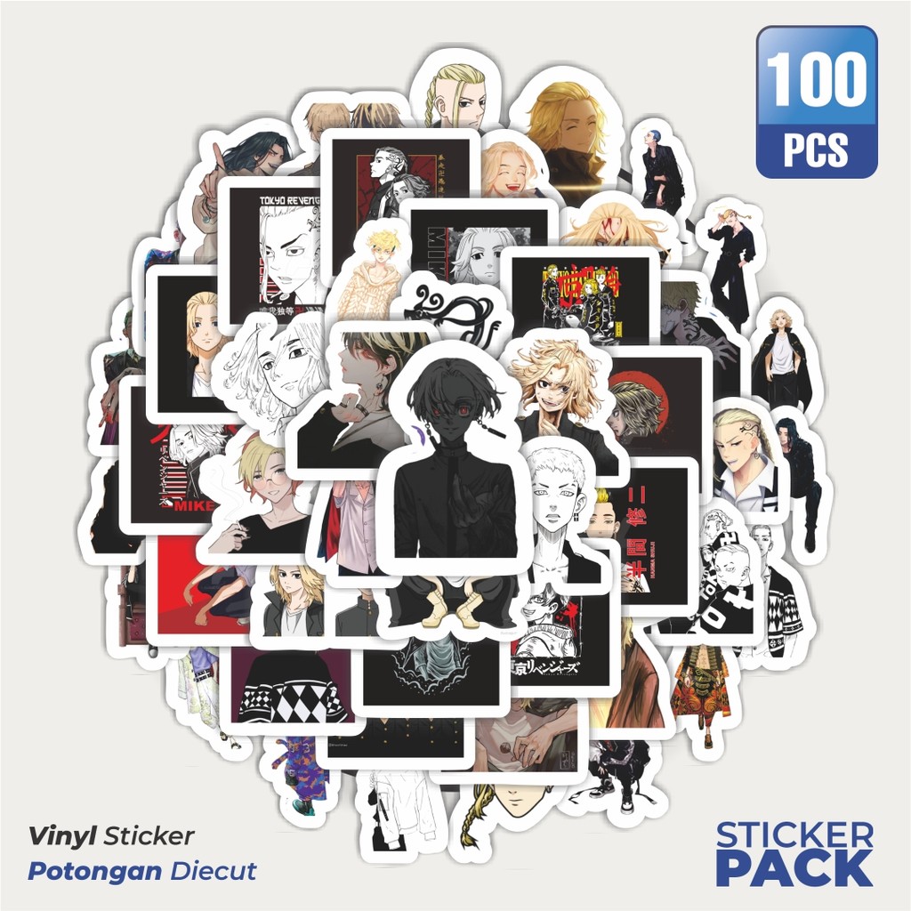 

Stiker Vinyl Sticker Anime Tokyo Revengers Waterproof Aesthetic- Untuk Laptop, Motor, dan Helm - Paper Stationery Pack