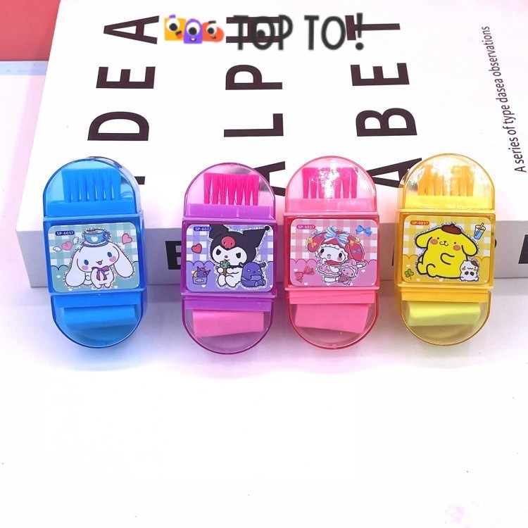 

(3 IN 1) Serutan Motif Sanrio Unicorn Serbaguna Rautan + Hapusan + Sikat / Rautan Sikat Lucu / Orotan Anak Sapu