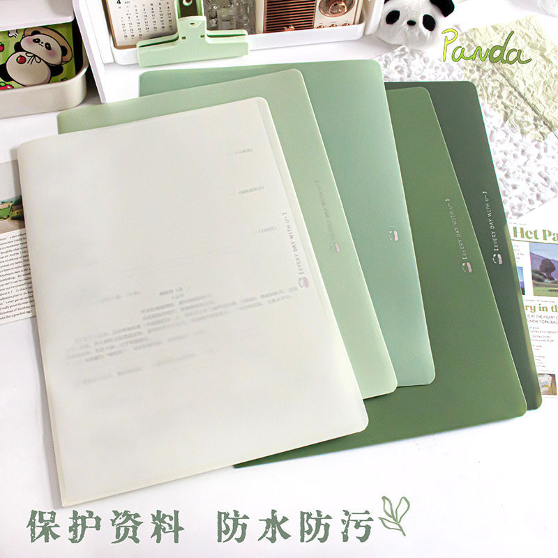 

10 Pieces File Bag Plastic A4 Paper Storage Folder Transparent Portfolio Policy Briefcase with Label Waterproof File Bag