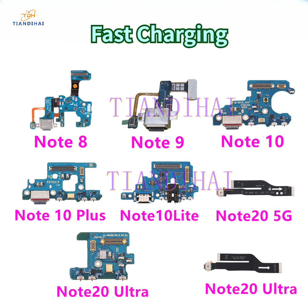 USB Charging Microphone Board For Samsung Galaxy Note 7 8 9 10 Lite Plus 20 Ultra Charger Port Dock 