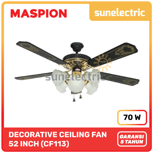 Maspion Uchida 52" / 52 Inch / 130 cm Kipas Angin Plafon Dekorasi Ceiling Fan Uchida CF-113 / CF113 
