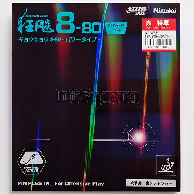 Nittaku Hurricane 8-80 Power Type 2.0 Super Thick DHS