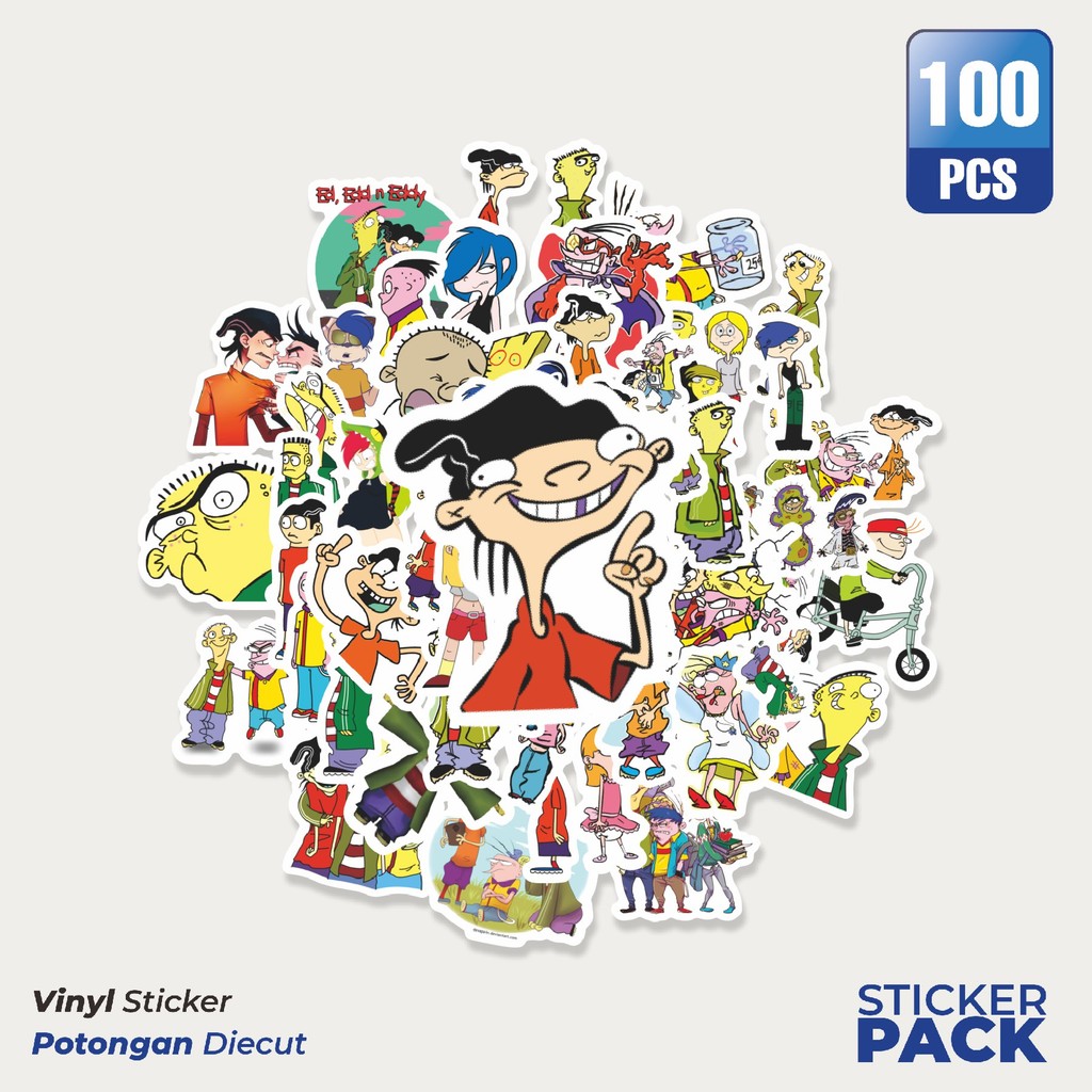 

Stiker Vinyl Sticker Kartun Ed, Edd n Eddy Stiker Waterproof Aesthetic- Untuk Laptop, Motor, dan Helm - Paper Stationery Pack