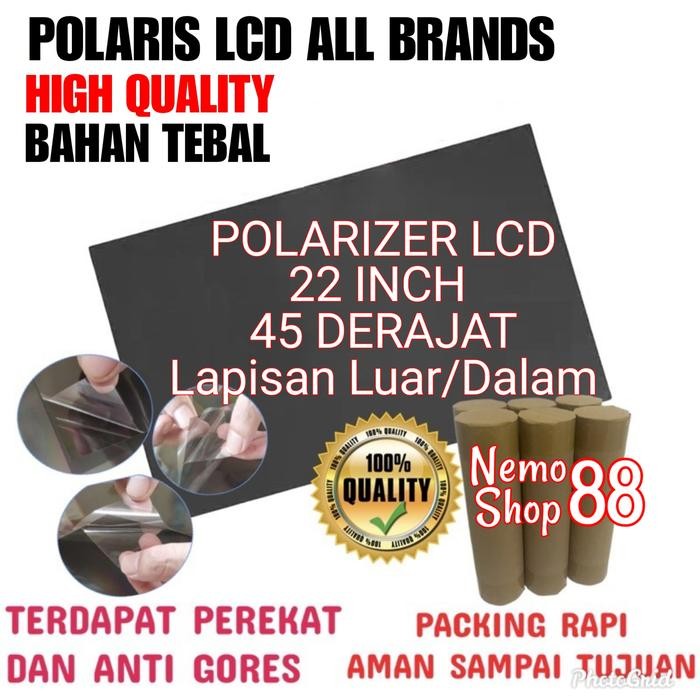 POLARIZER LCD 22 INC 45 DERAJAT POLARIS LCD 22 INCH 45 DERAJAT