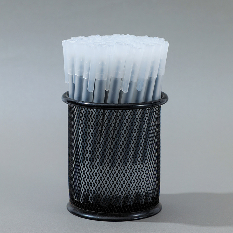 

Ay00! PN06 Pena Set 50 Pcs Pulpen Gel Hitam 0.5mm Pulpen Runcing Transparan Cangkang Buram Alat