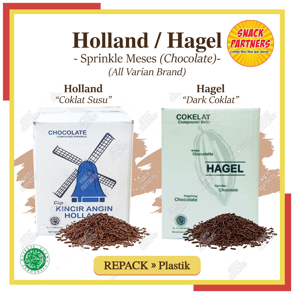 

MESSES Repack 100 250 500 GR / 1 KG - Holland Hagel - Meises / Sprinkle Coklat Rainbow - Topping Meses Taburan Donut Roti Kue Cake Chocolate Pelangi Warna-Warni - Timbangan Kiloan Kincir Angin - Springkle Chocorice Ceres Premium Banjarmasin