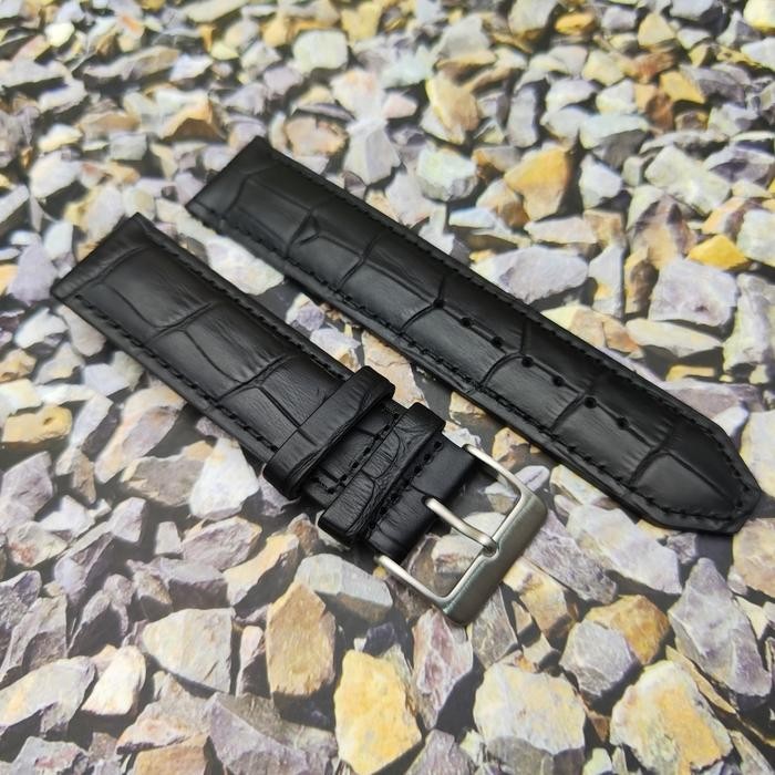 Tali ALBA Tali Jam Tangan ALBA Bahan Kulit Ukuran 22 mm Kulit Asli - Hitam