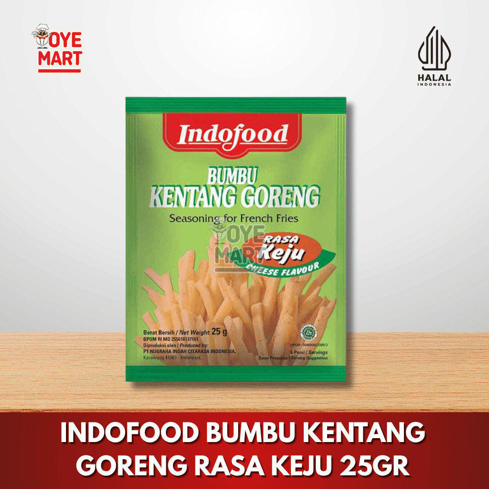 

INDOFOOD BUMBU KENTANG GORENG RASA KEJU 25GR