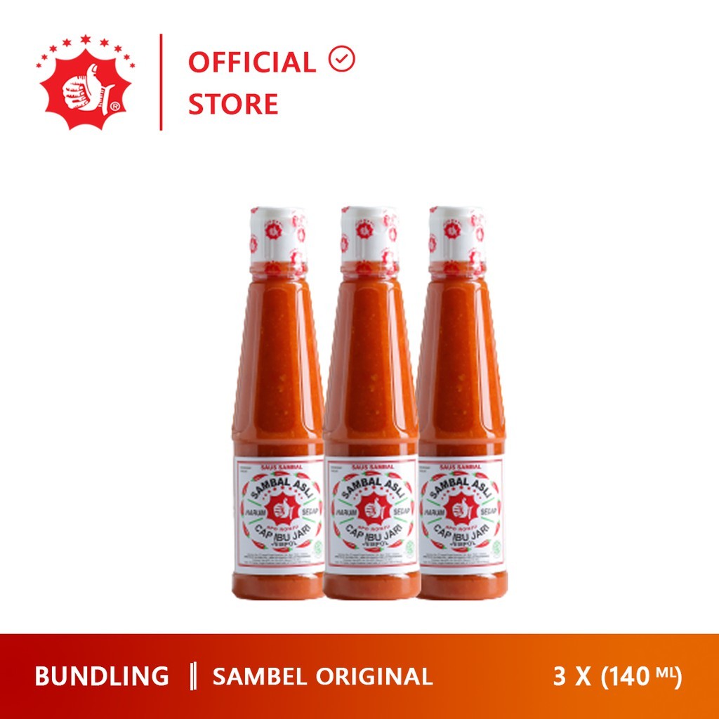 

Sambal Asli Cap Ibu Jari Jempol 140ml Bundling 3 botol