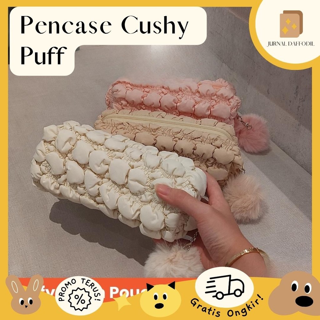 

Jurnal Daffodil - LUNA Puffy Foam Pouch Handbag Pillow Pouch Stationery Pouch Skincare Set Tempat Pensil Pencase Pencil Case Case Makeup