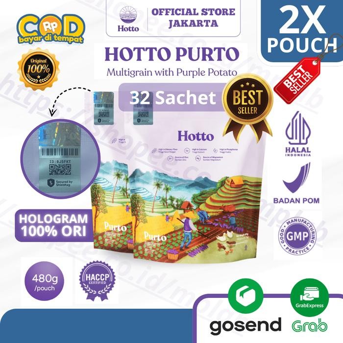 

Campaign Only! Hotto Purto Oat 2 Pouch @16 Sachet (TOTAL 32 SACHET) - 2 pouch Purto Terlaris