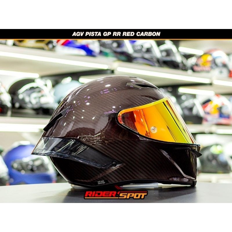 Helm Motor AGV Pista GP-RR Red Carbon Full Face Helmet Original Tour
