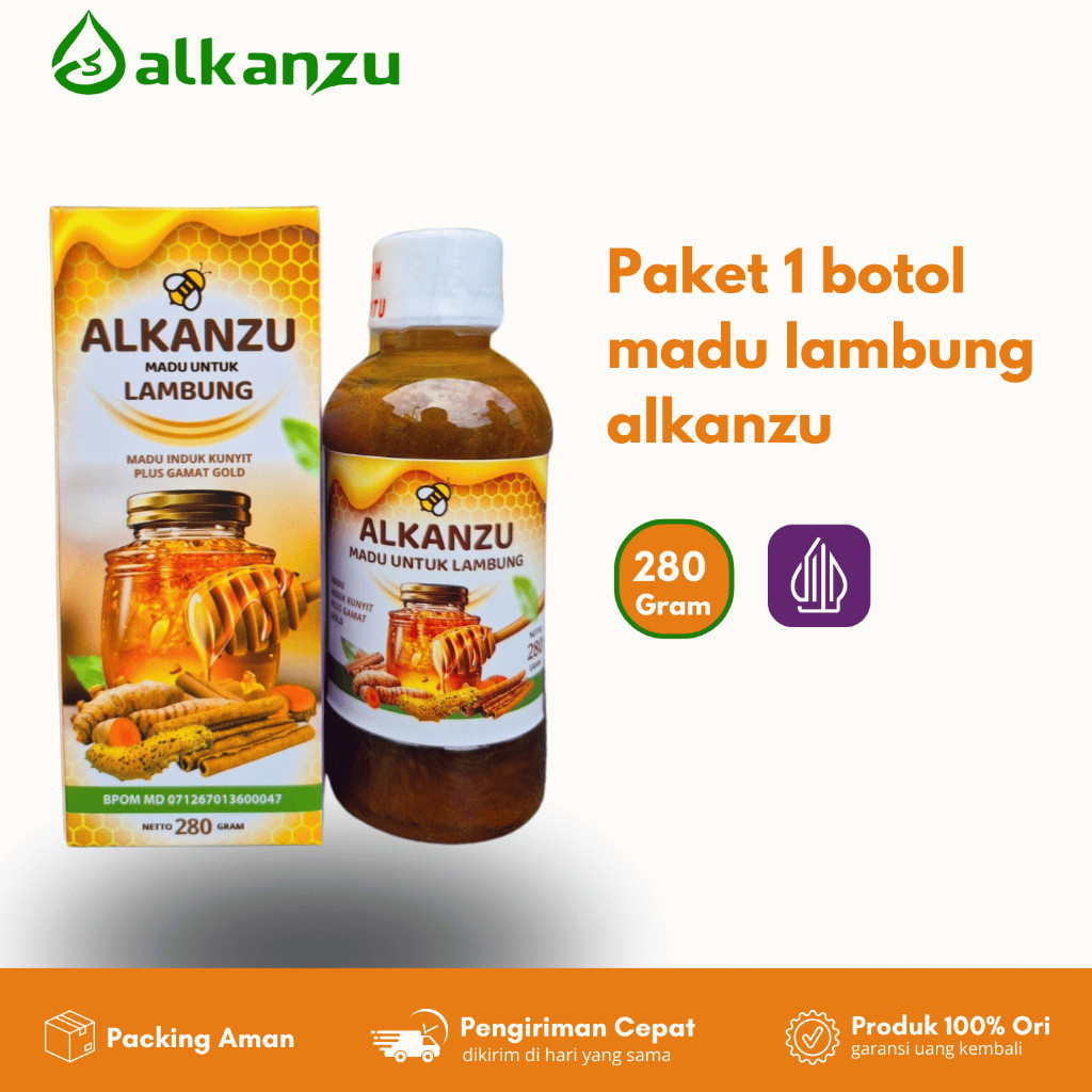

ALKANZU Madu plus temulawak kunyit kayu manis dan gamat