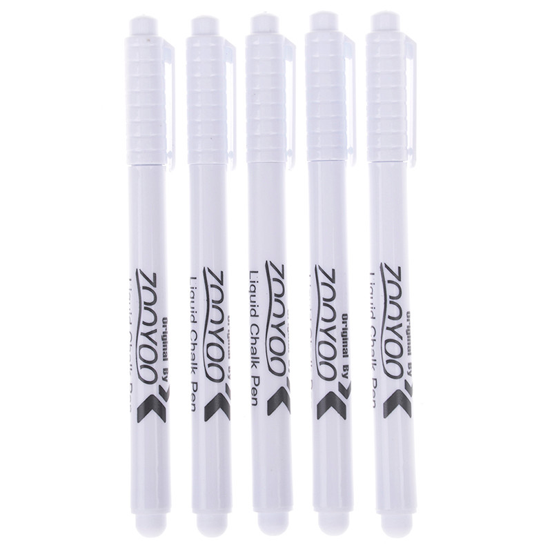 

3Pcs White Liquid Chalk Pen Marker Chalkboard Blackboard Ink Used On Window Erasable 13.5cm
