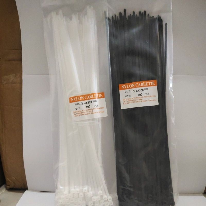Kabel Ties 3.6x300 isi 100Pcs,Nylon Cable ties