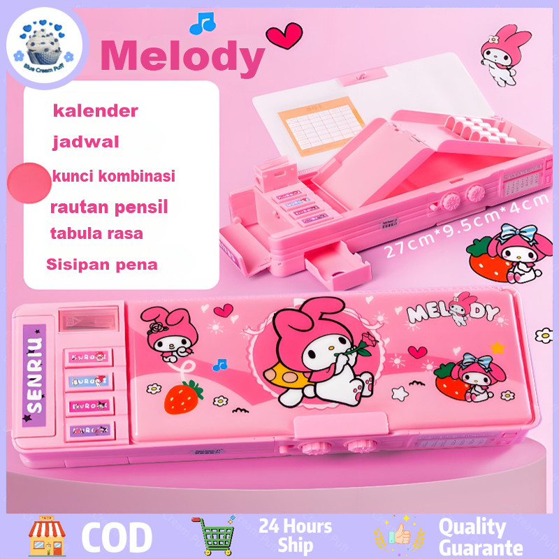 

Tempat pensil besar Coulomi password, kotak alat tulis multifungsi, tempat pensil otomatis