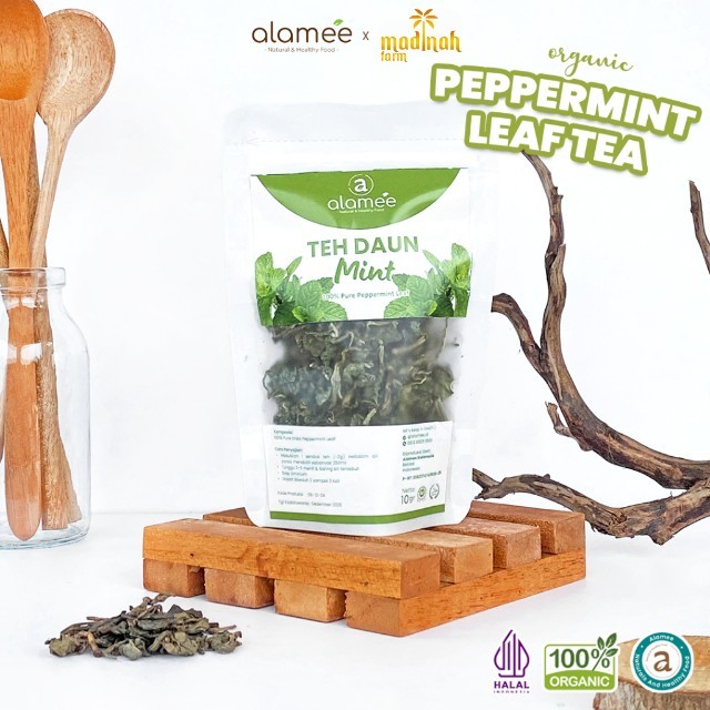 

ALAMEE Peppermint Tea Teh Daun Mint Organik Pappermint Papermint Kering Dried Herbal Organic10gr madinah