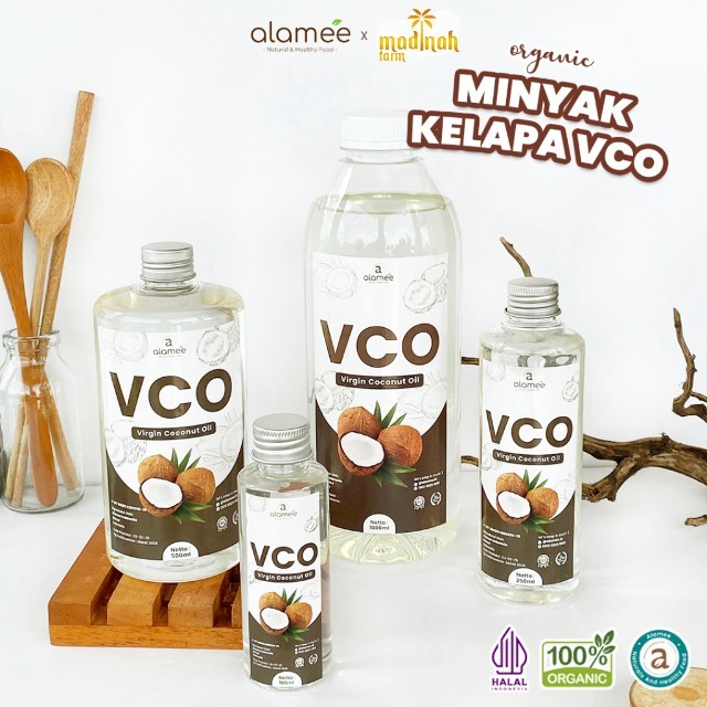 

ALAMEE Virgin Coconut Oil Minyak Kelapa Murni Extra VCO Asli Dapat Diminum Organik Masak Minum madinah
