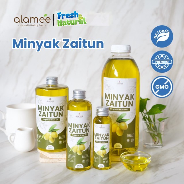 

ALAMEE Minyak Zaitun Untuk Diminum Olive Oil Extra Virgin Organic Organik Murni Asli Masak EVOO fresh and natural