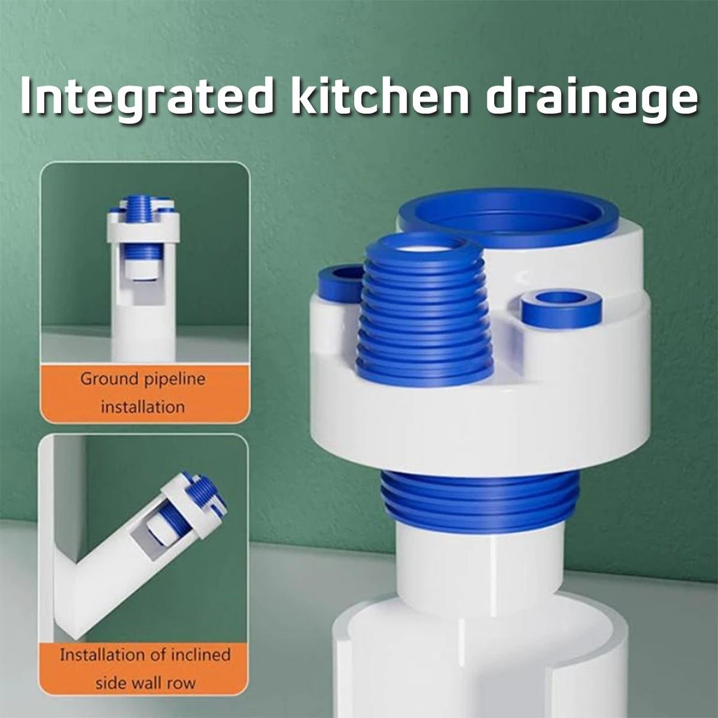 

Universal Konektor Saluran Pembuangan 4 Lubang Konektor Pipa Pembuangan Dapur Anti Kecoa Anti Bau Drain Pipe Connector