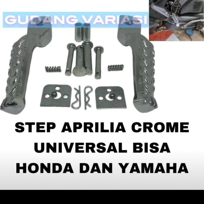 Footstep universal chrome aprilia beat vario supra