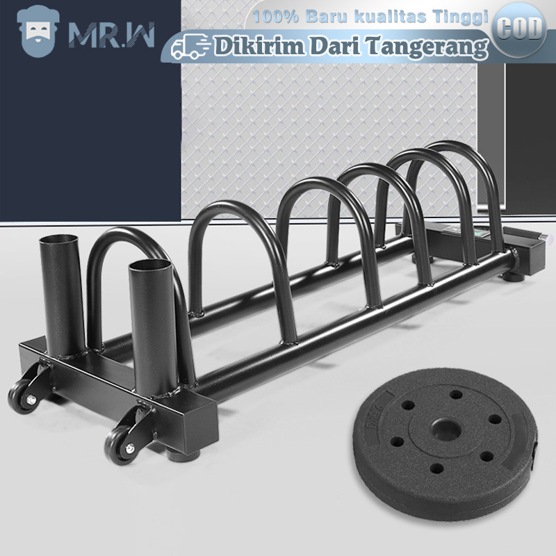 Rak Barbel Dinding Gantung Rak Dinding Barbel Dumbell Olympic Bar Storage