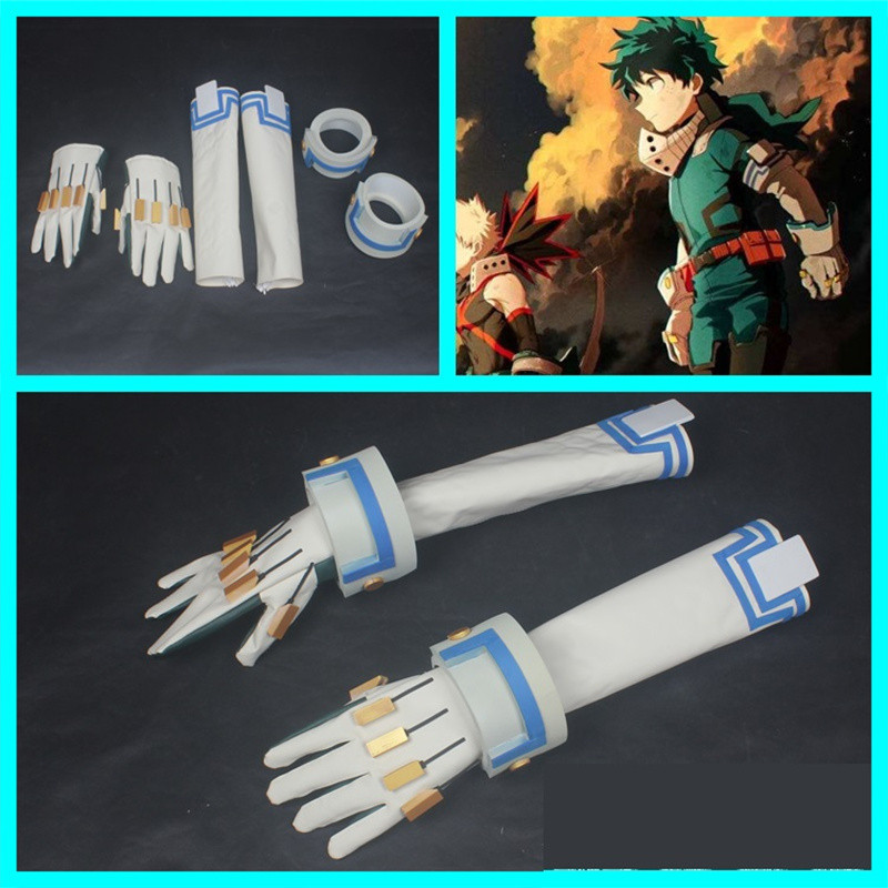 My Hero Academia Midoriya Izuku Deku Bakugou Katsuki Cosplay Gloves Armour Armor Halloween Carnival 